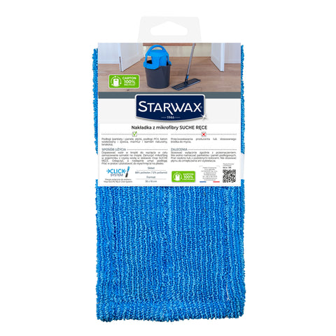 NAKŁADKA Z MIKROFIBRY SUCHE RĘCE, CLICK SYSTEM X1 STARWAX