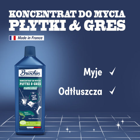 KONCENTRAT DO MYCIA PŁYTKI & GRES 1L BRIOCHIN