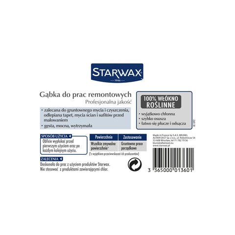 GĄBKA DO PRAC REMONTOWYCH STARWAX