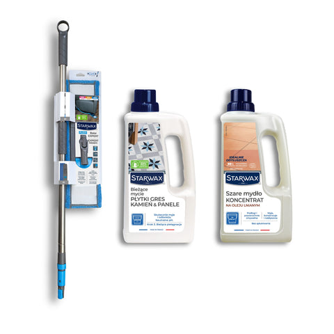 ZESTAW: MOP EXPERT FLEXI CLICK SYSTEM + 2 ŚRODKI DO MYCIA PODŁÓG STARWAX