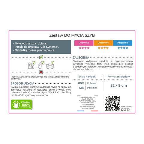 ZESTAW DO MYCIA SZYB, CLICK SYSTEM X1 STARWAX