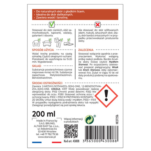 SKÓRA NATURALNA SPECJALNE MLECZKO 200 ML STARWAX