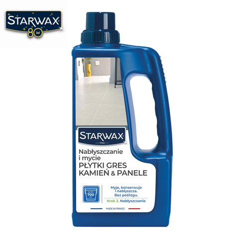 NABŁYSZCZANIE I MYCIE PŁYTKI GRES KAMIEŃ & PANELE 1 L STARWAX