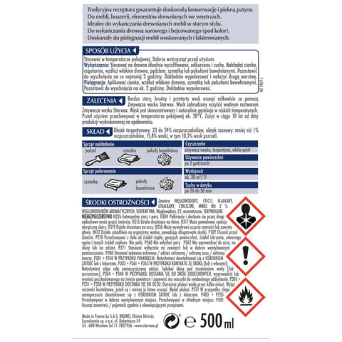 WOSK PŁYNNY DĄB ŚREDNI 0.5 L STARWAX