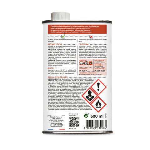 WOSK PŁYNNY ORZECH 0.5 L STARWAX