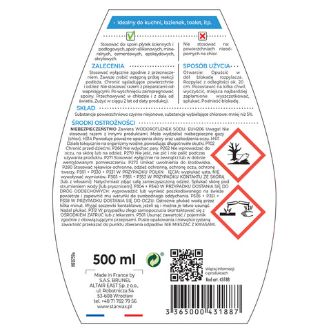 CZYSTE I BIAŁE SPOINY 500 ML STARWAX