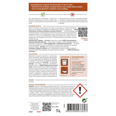 EMULSJA OCHRONNA PARKIETY & PANELE 1 L STARWAX
