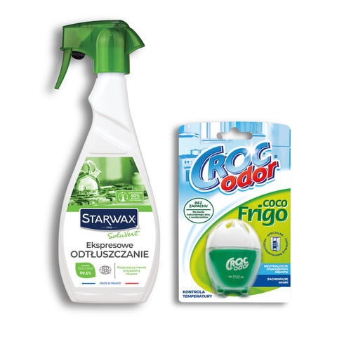 ZESTAW: EKSPRESOWE ODTŁUSZCZANIE STARWAX SOLUVERT + NEUTRALIZATOR ZAPACHU DO LODÓWKI CROC’ODOR