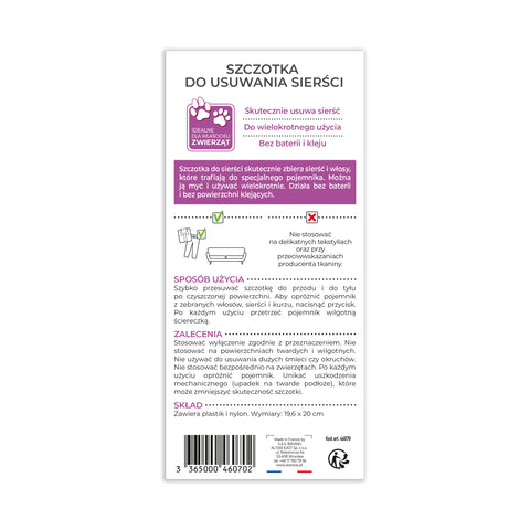 SZCZOTKA DO USUWANIA SIERŚCI STARWAX