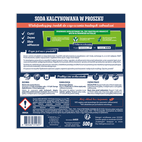 SODA KALCYNOWANA W PROSZKU 500 G BRIOCHIN 