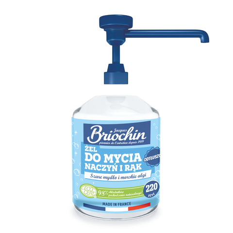 ŻEL DO MYCIA NACZYŃ I RĄK – MYDŁO LNIANE 500 ML BRIOCHIN