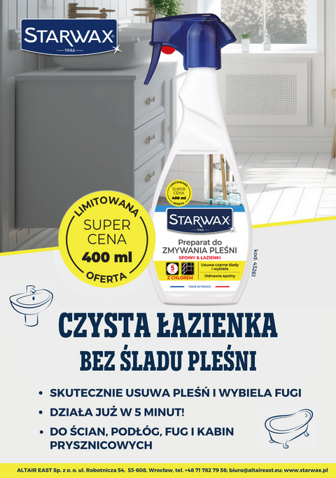 starwax preparat do zmywania pleśni 400 ml